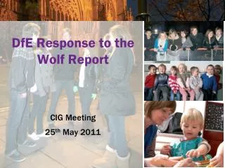 DfE Response to the Wolf Report