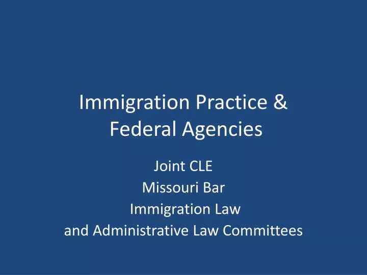 immigration practice federal agencies