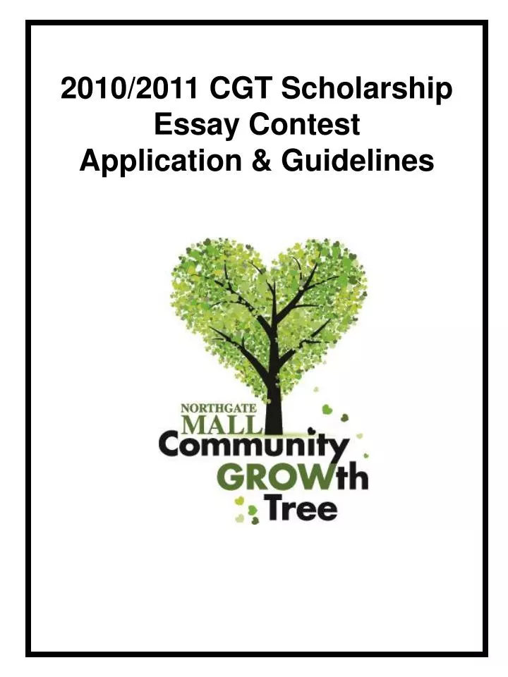 2010 2011 cgt scholarship essay contest application guidelines