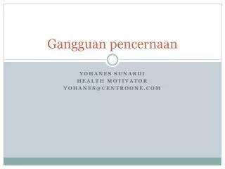gangguan pencernaan