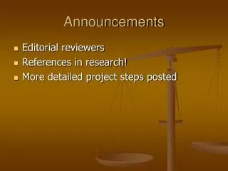 announcements
