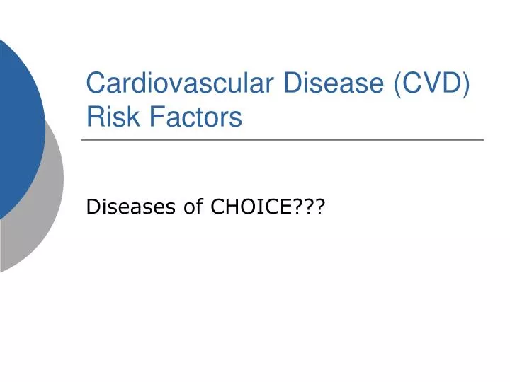 cardiovascular disease cvd risk factors
