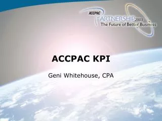 ACCPAC KPI