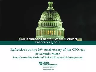 AGA Richmond Chapter--Winter Seminar February 15, 2011
