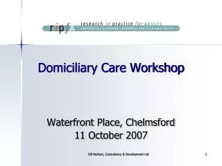 Domiciliary Care Workshop