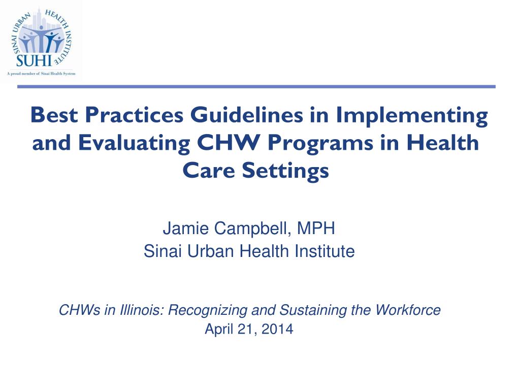 PPT - Best Practices Guidelines in Implementing and Evaluating CHW ...