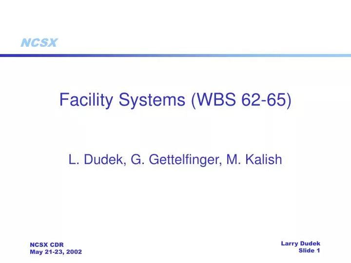 facility systems wbs 62 65