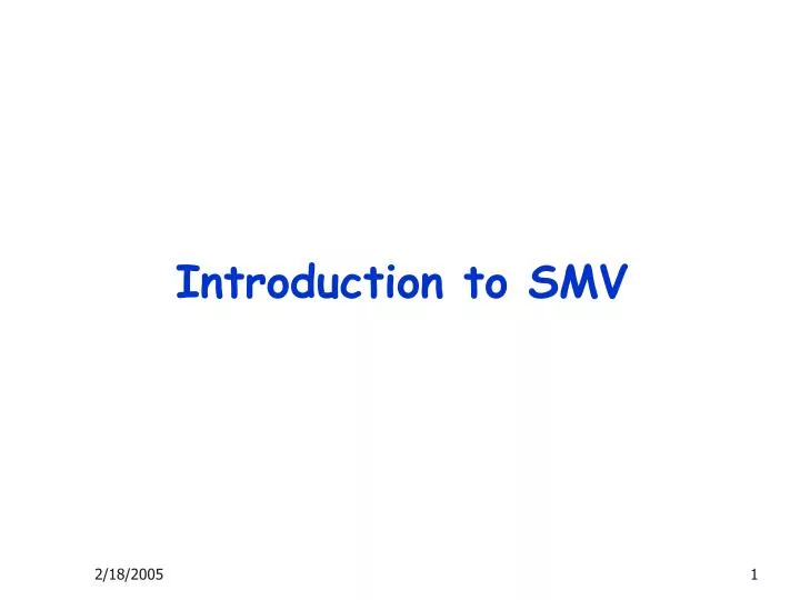 introduction to smv