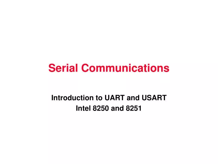 serial communications
