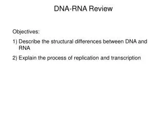 DNA-RNA Review
