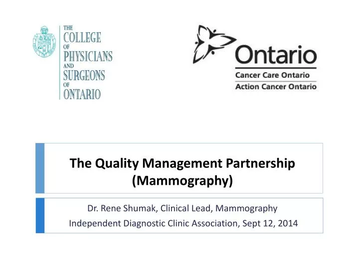 t he quality management partnership mammography