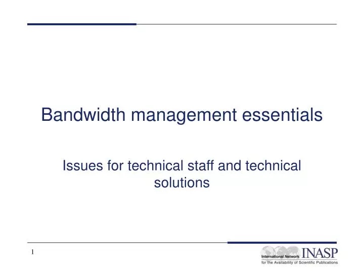 bandwidth management essentials