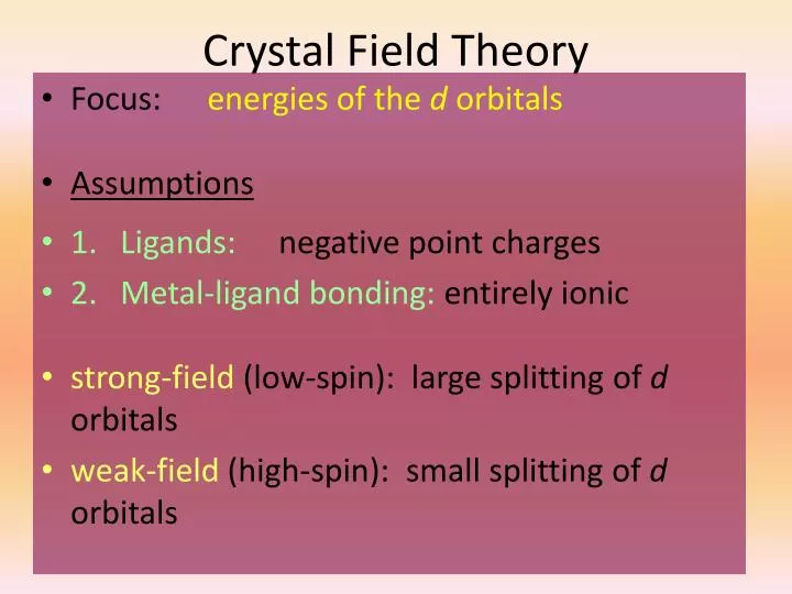 crystal field theory