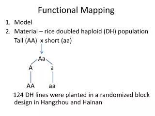 Functional Mapping
