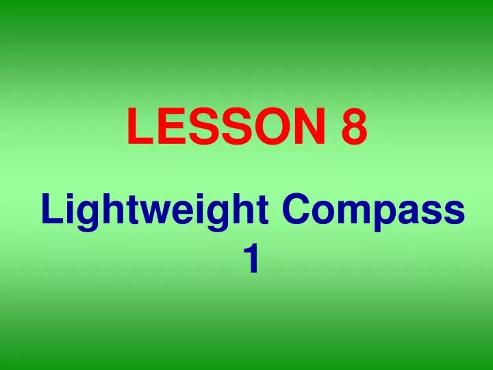 lesson 8