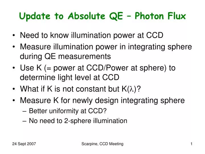 update to absolute qe photon flux