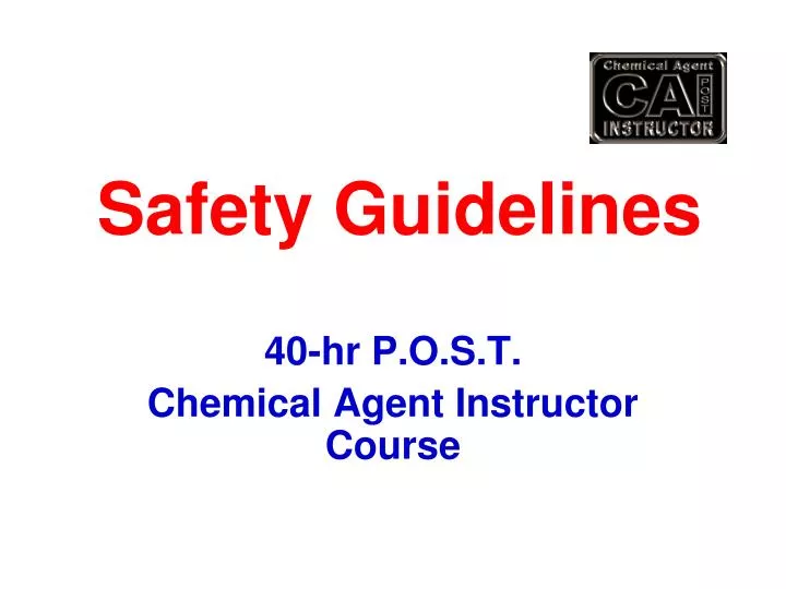 safety guidelines