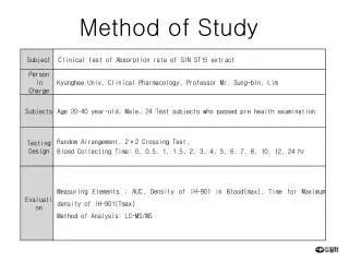 Method of Study