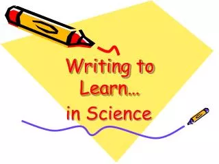 Writing to Learn…