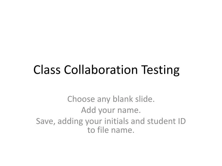 class collaboration testing