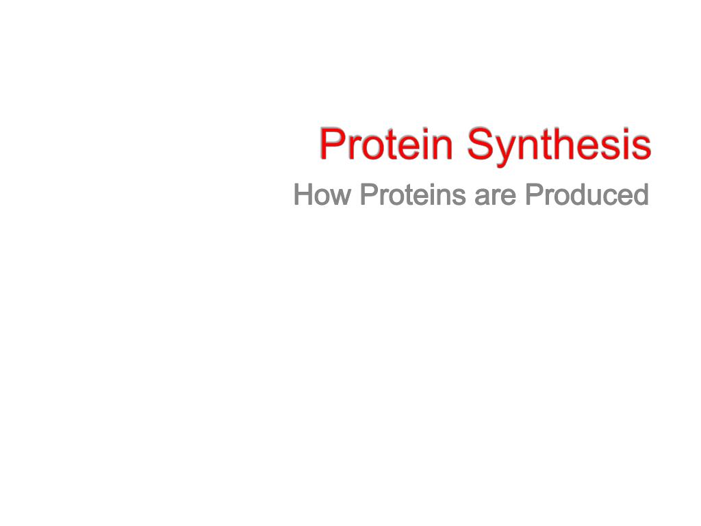 PPT - Protein Synthesis PowerPoint Presentation, free download - ID:6910649