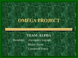 OMEGA PROJECT