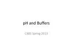 pH and Buffers - slide 1