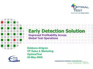 Early Detection Solution Improved Profitability Across Global Test Operations