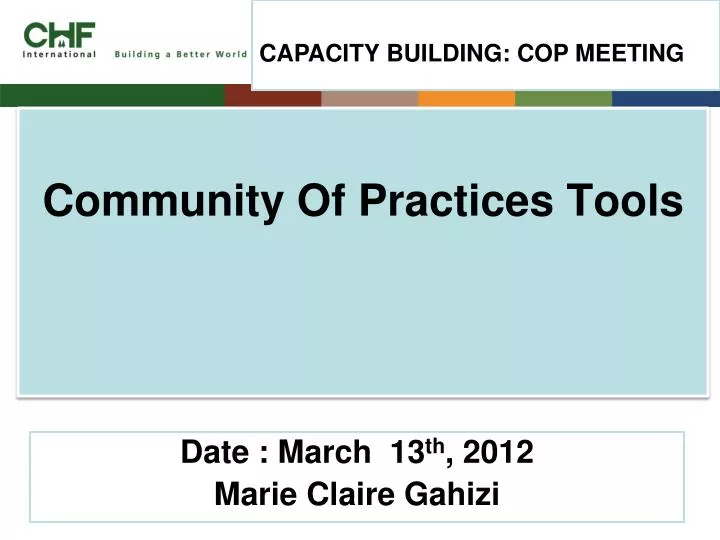 community of practices tools