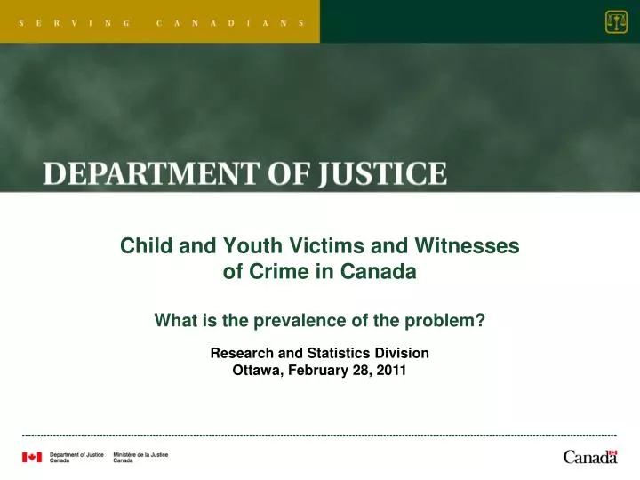 child and youth victims and witnesses of crime in canada what is the prevalence of the problem