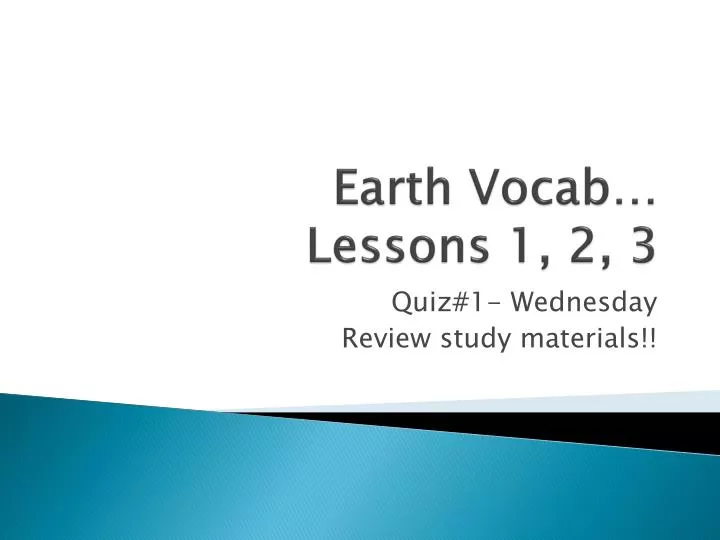 earth vocab lessons 1 2 3