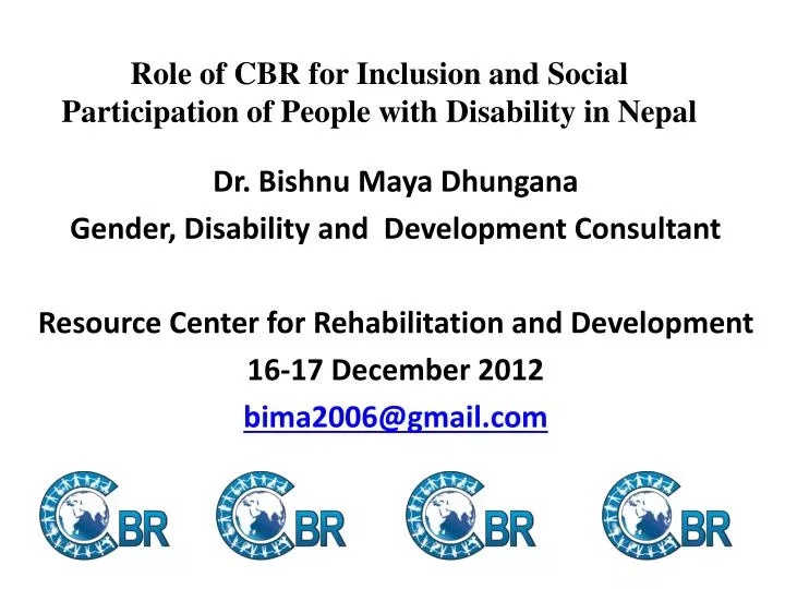 role of cbr for inclusion and social participation of people with disability in nepal