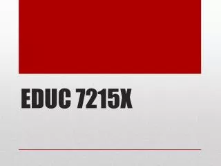EDUC 7215X