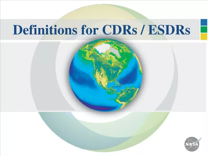 definitions for cdrs esdrs