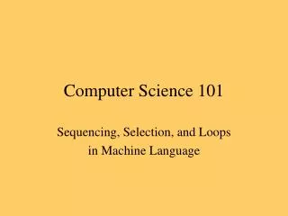 Computer Science 101