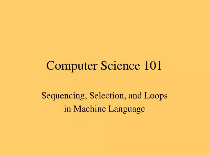 computer science 101