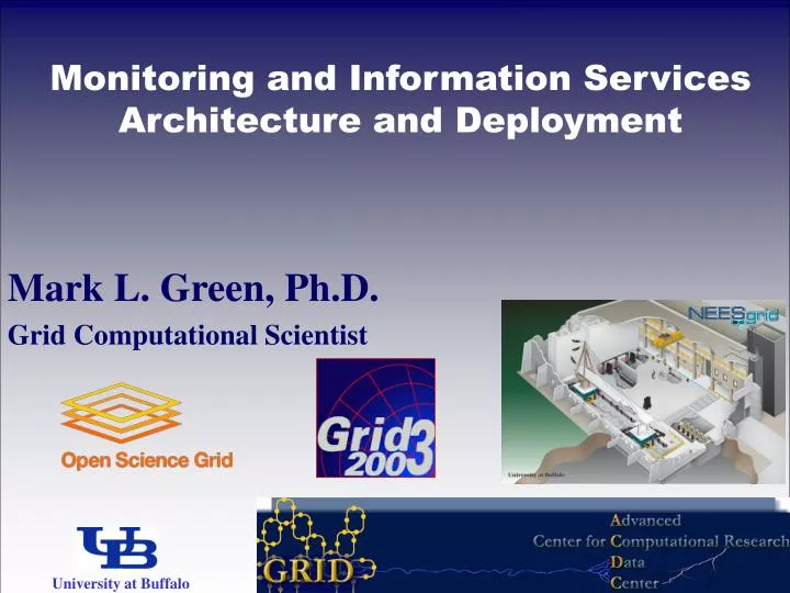 monitoring and information services architecture and deployment