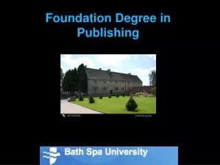 Foundation Degree in Publishing