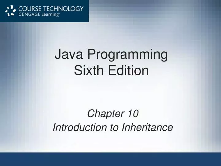java programming sixth edition