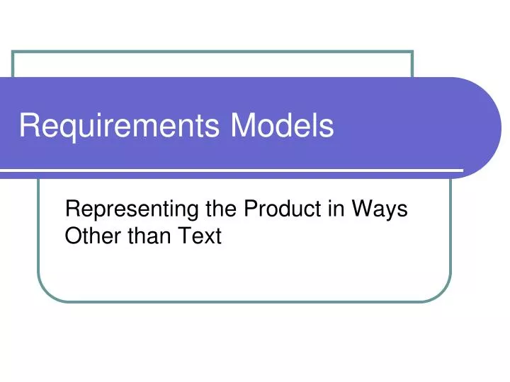 requirements models