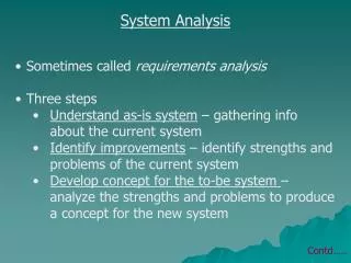 System Analysis