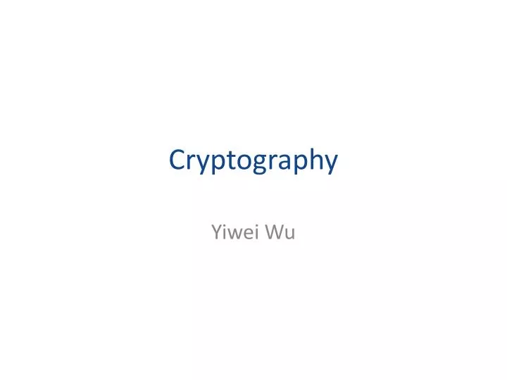 cryptography