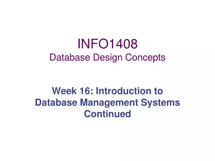 info1408 database design concepts