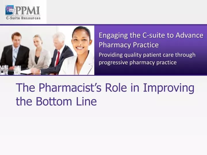 the pharmacist s role in improving the bottom line