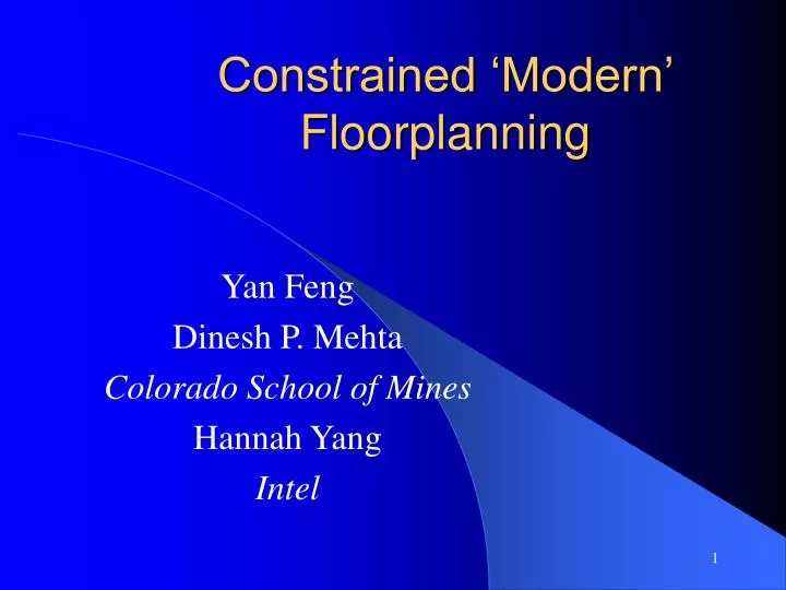 constrained modern floorplanning