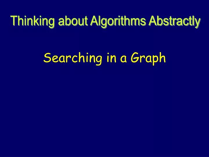 searching in a graph