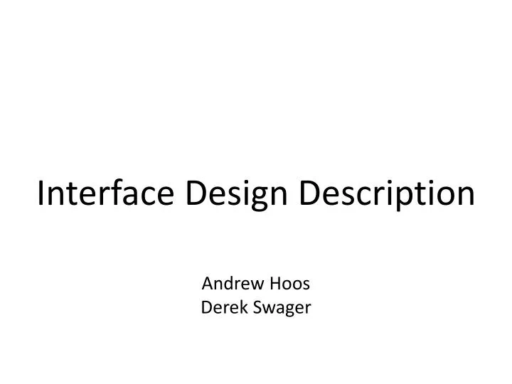 interface design description