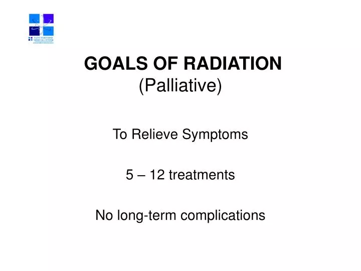 goals of radiation palliative