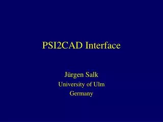 PSI2CAD Interface