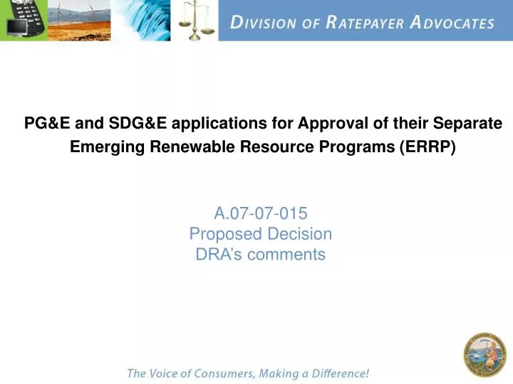 a 07 07 015 proposed decision dra s comments